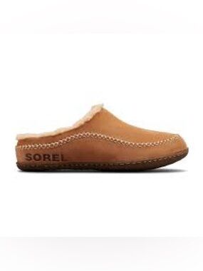 Sorel Slip on Suede Slipper Tan Size 10